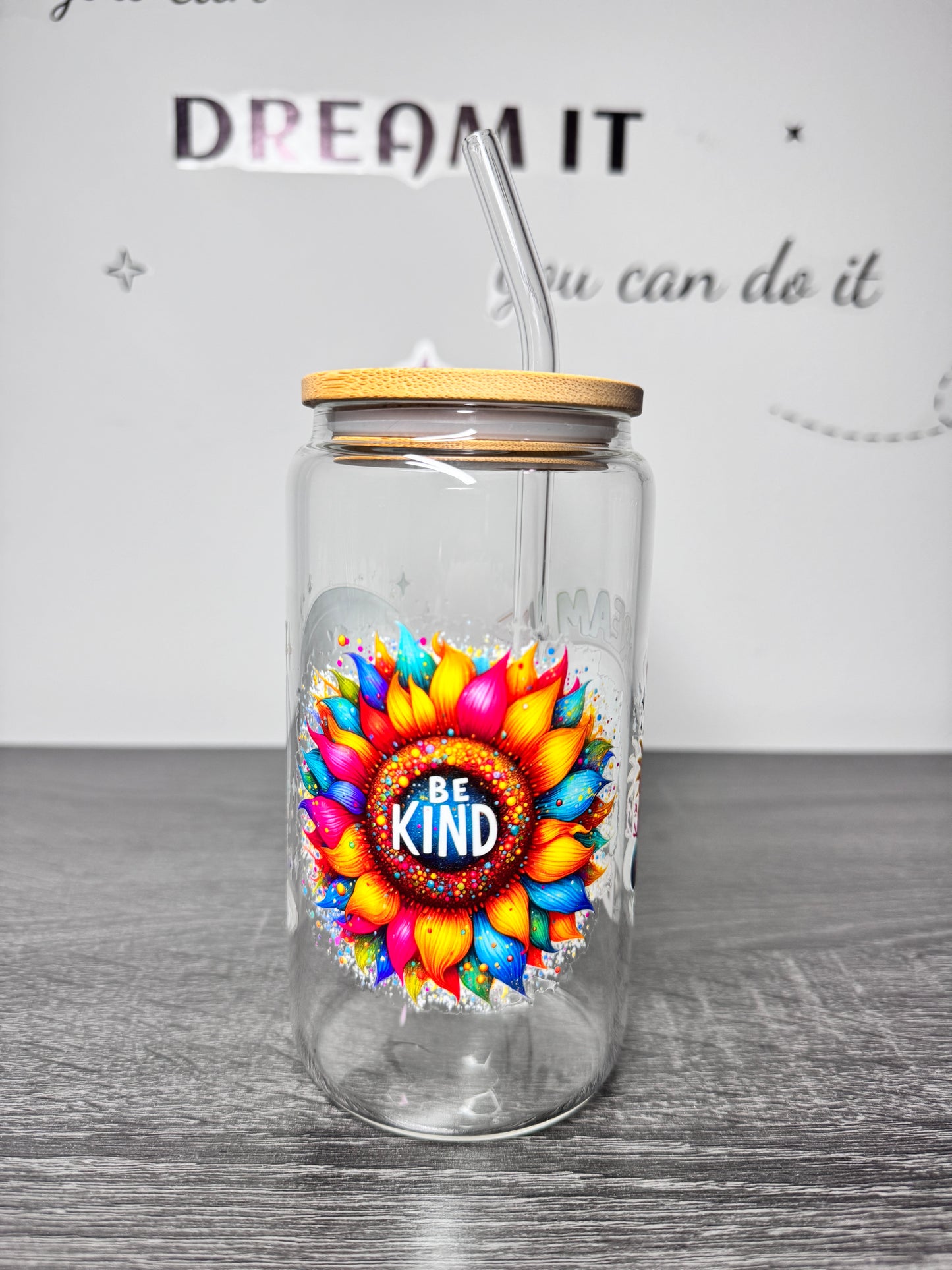 Be Kind 16oz Glass Can