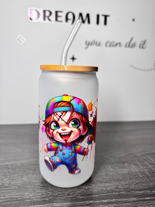 Chucky Boy 16oz Glass Can